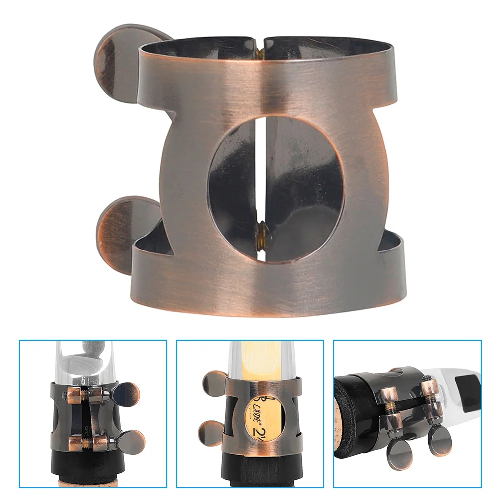 

Brass Mouthpiece Ligature Clip Exquisite Craftsmanship Wind Instrument Replacement Accessory Saxophone Parts Metal Clamp