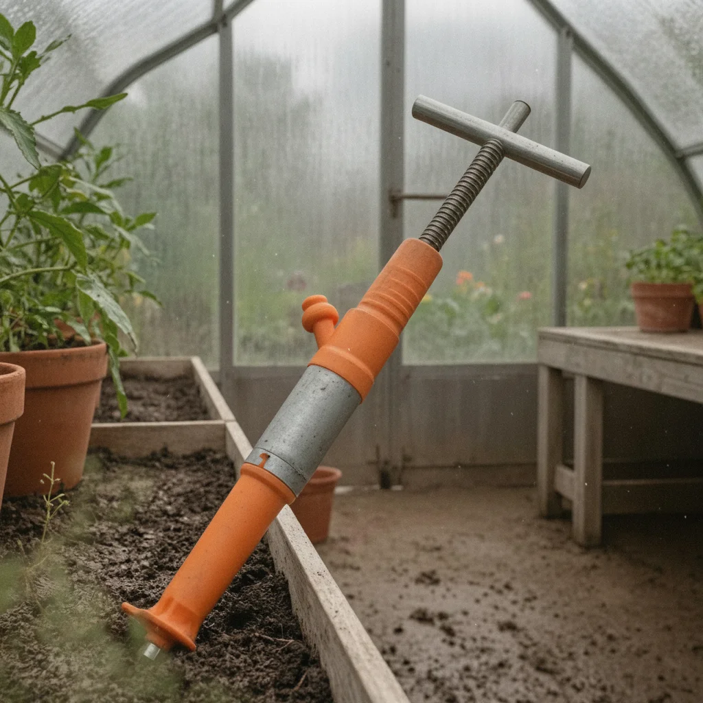 Deep Fertilizer Injector Stainless Steel Backpack Fertilizer Applicator Yard Tool Coil-Assisted-Loaded Pointed Tip