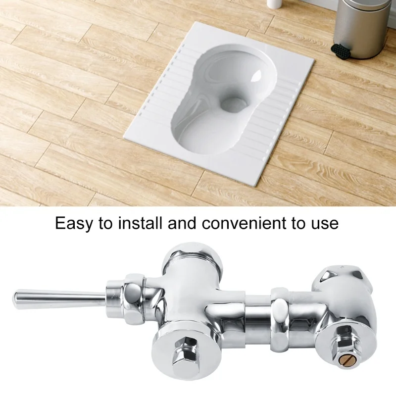 G1in صمام تدفق مبولة قابل للسحب صمام تنظيف من نوع الضغط اليدوي للحمام المرحاض #6