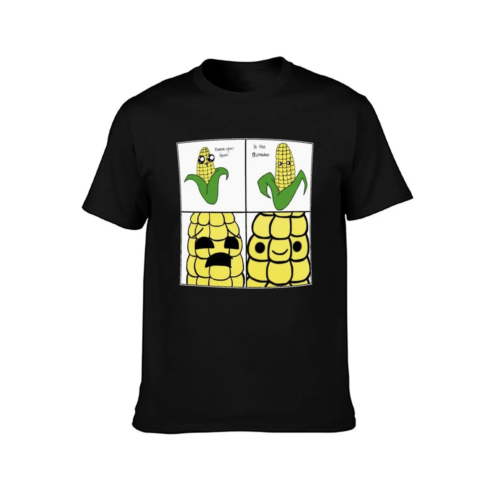 Popcorn T-Shirt Basic Solid Color Casual Tee Shirt T-Shirt
