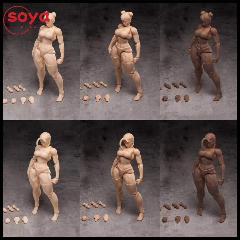 

【2026 Q2】WHALE WORKS WW01/02 1/12 Scale ARIA RIN Super Flexible 12" Female Doll with Movable Eyes Head Fat Legs Joint Body