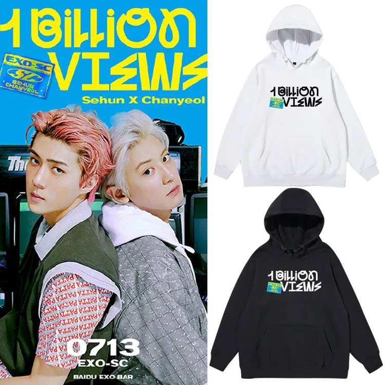 

Худи EXOSC Album Billion Views Wuxiuxin Park Chan Yeol: женская весенняя модная толстовка для выступлений и фан-поддержки