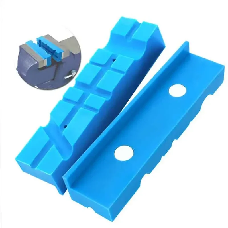 2pcs 5.5in Vise Jaws Milling Vise Jaw Clamps Magnetic Bench Vice Pad Tools for Gripping Mechanical Pipe Fitting Fixed Protector