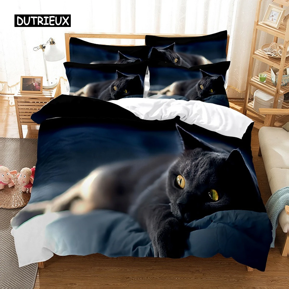 

Black Cat Bedding Set Duvet Cover Set 3d Bedding Digital Printing Bed Linen Queen Size Bedding Set Fashion Design