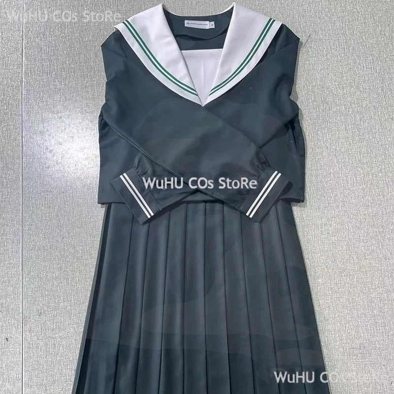 

a7d@Maomao Cosplay Costume The Apothecary Anime Wig Dark Green JK Sailor Uniform Doujin Skirt Cos Women Convention Gift Daily We