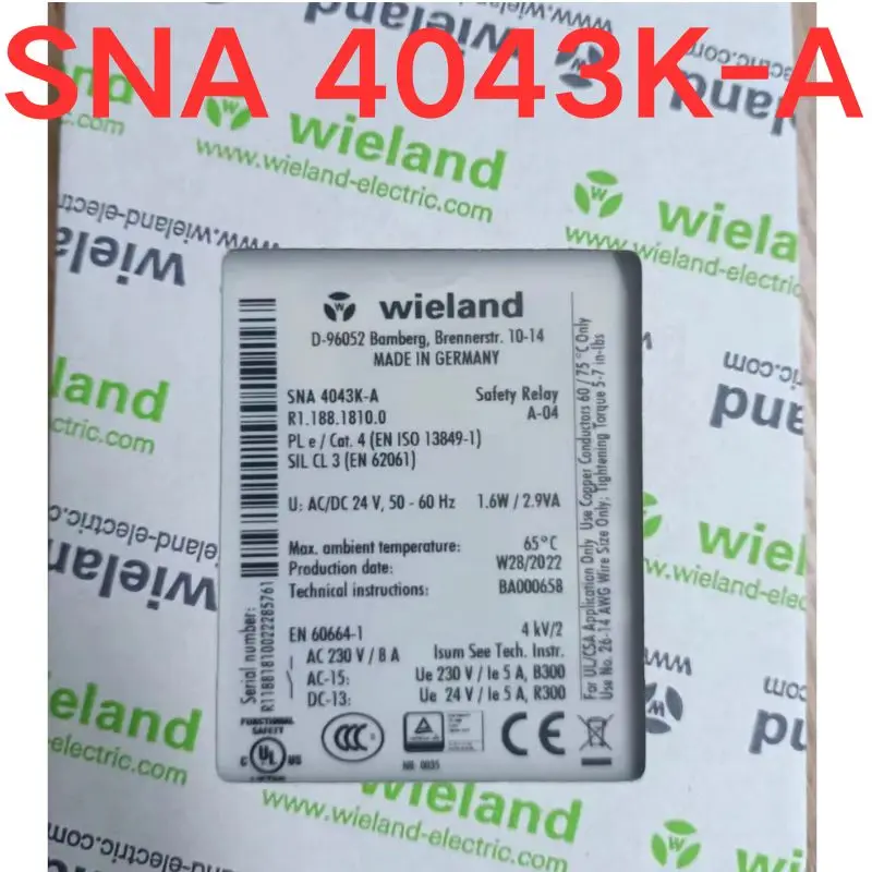 

brand-new, safety relay SNA 4043K-A SNA 4043K SNA4043K-A SNA4043K