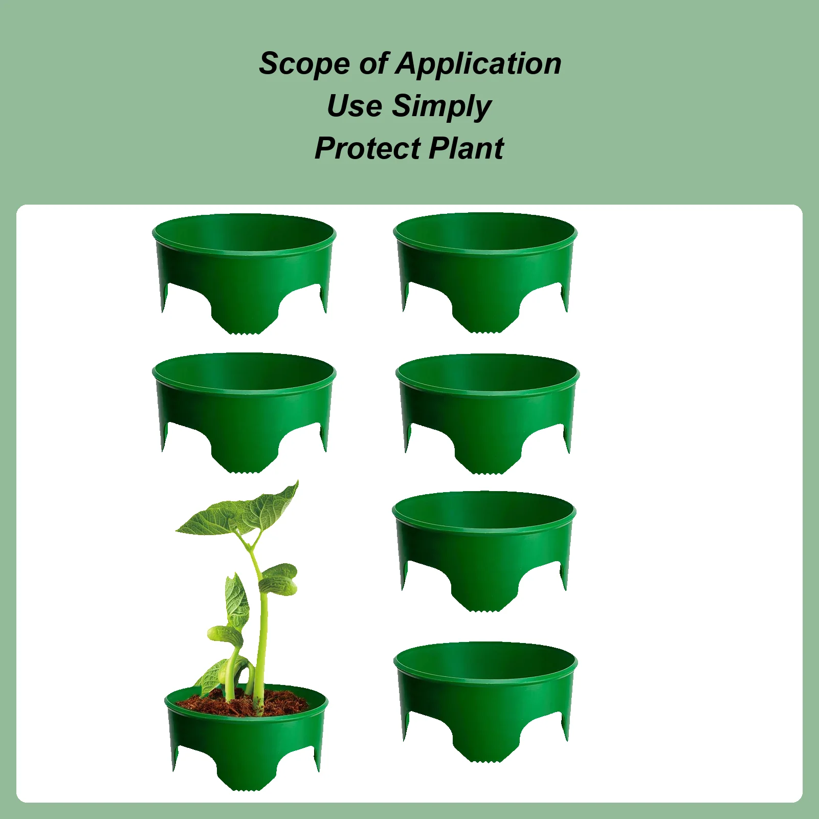 

Кольца для посадки, 6 шт., водосберегающие ошейники, защитная круглая окантовка для наружного газона, двора, теплицы, овощей, кустарника, клумбы