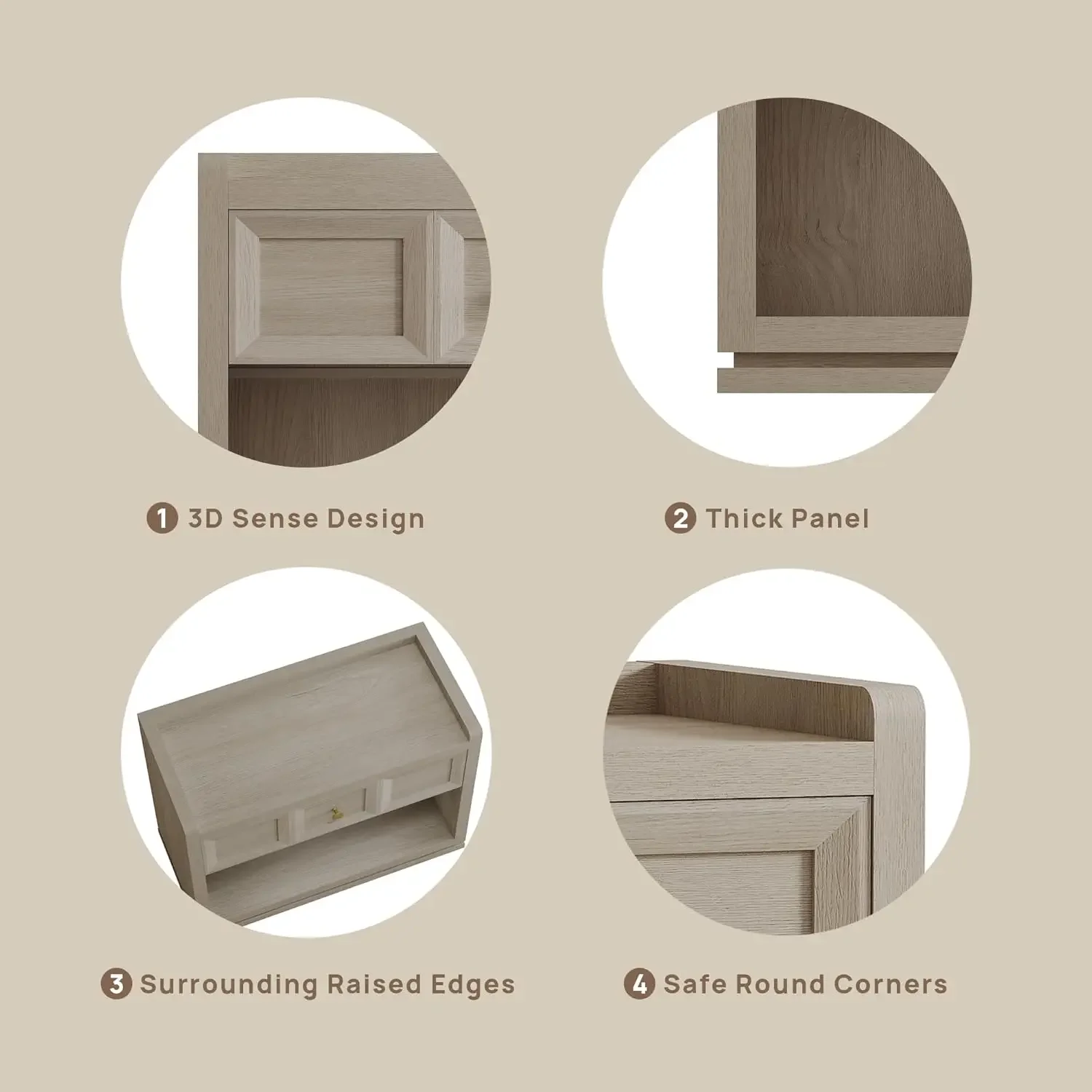 [صفقة ساخنة، عرض وقت محدود! ]طقم حامل ليلي 2، طاولات ليلية واسعة مقاس 26 بوصة مع درج، طقم منضدة كبيرة بحجم كوين مكونة من قطعتين، مودر