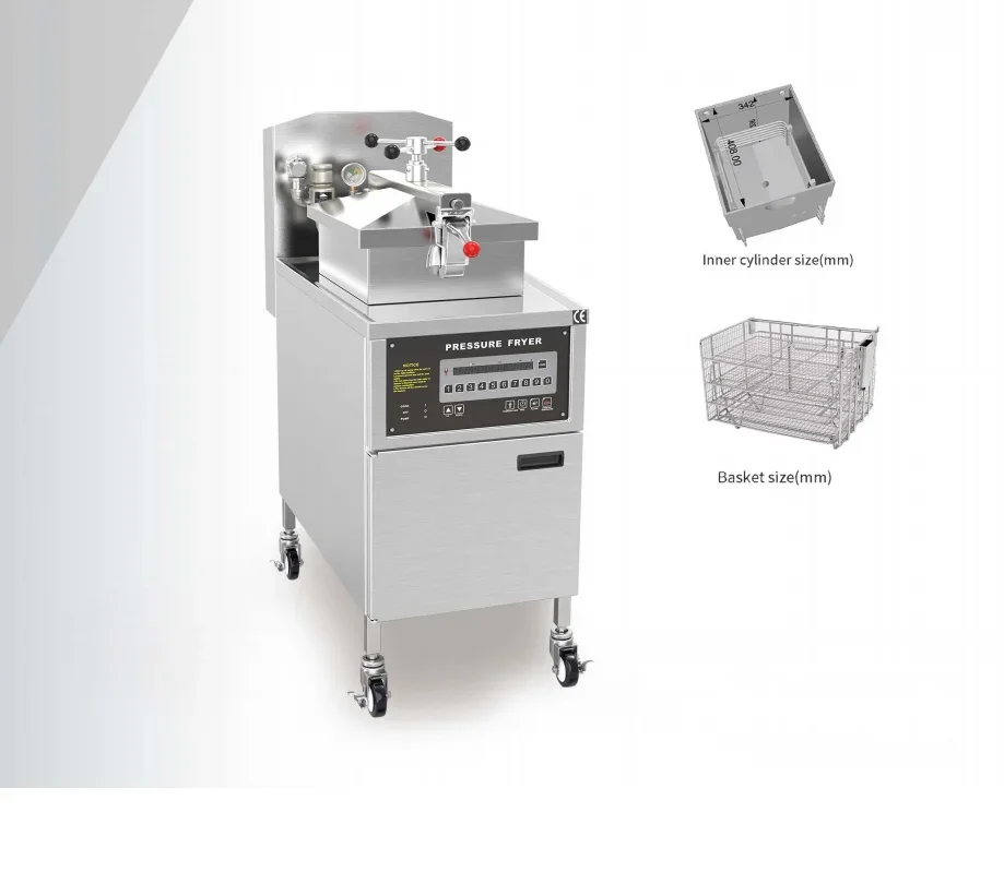 Commercial Counter Top Factory Deep Fryer  French Fries Double Basket Gas Deep Fryer 2 Tank 2 Basket 14 Deep Fryer Machine