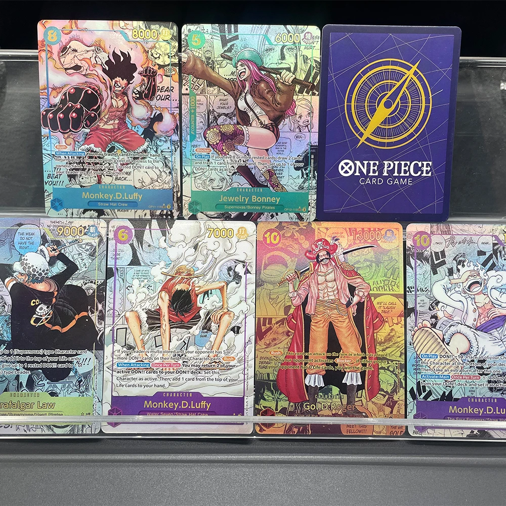 

Anime Proxy OPCG Collection Card EB02-061 Monkey D. Luffy English Manga Art 25Th OP09-118 Gol D. Roger Silvers Rayleigh Flash