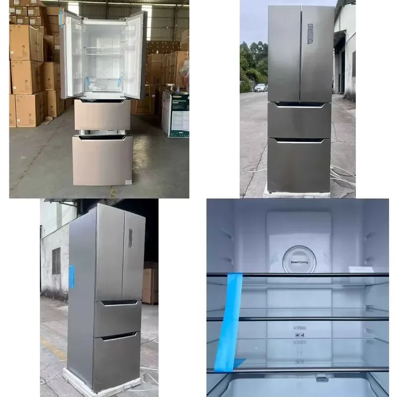 325L French Door Refrigerator 4-Door Stainless Steel Frost Smart Control Energy Saving Large Capacity Fridge for Home