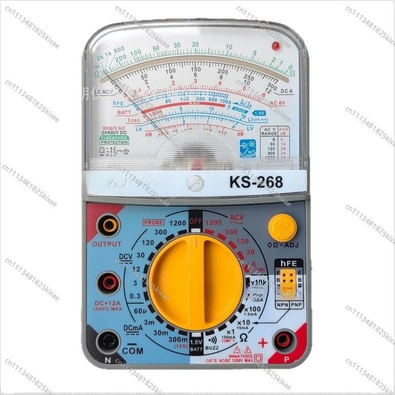 For KS268 Pointer Multimeter, Mechanical Universal Meter Voltmeter Ammeter