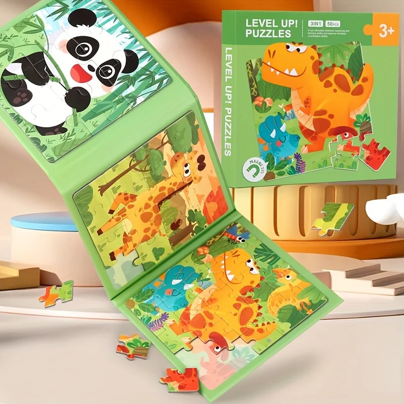 

Montessori Wooden Puzzle Cartoon Animal Traffic Jigsaw Educational Toy 3D Puzzle Baby Early Learning Educational Toys For Kids