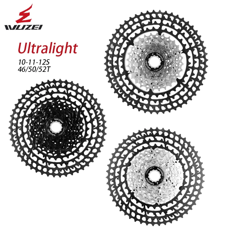 WUZEI Ultralight Freewheel 10/11/12 Speed 46T/50T/52T Cassette Sprocket MTB Mountain Bike Bicycle Flywheel for Shimano GX HG