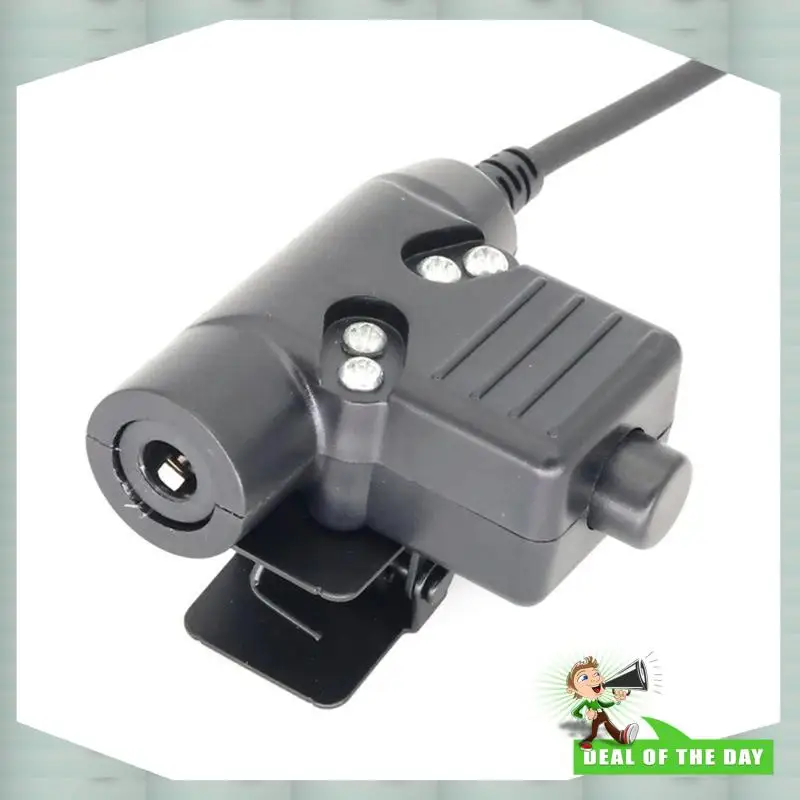 24-Stunden-Lieferkabel für Walkietalkie-Headsets U94 PTT-Adapter Push-to-Talk-Taste für PRC152 6-polige Radios