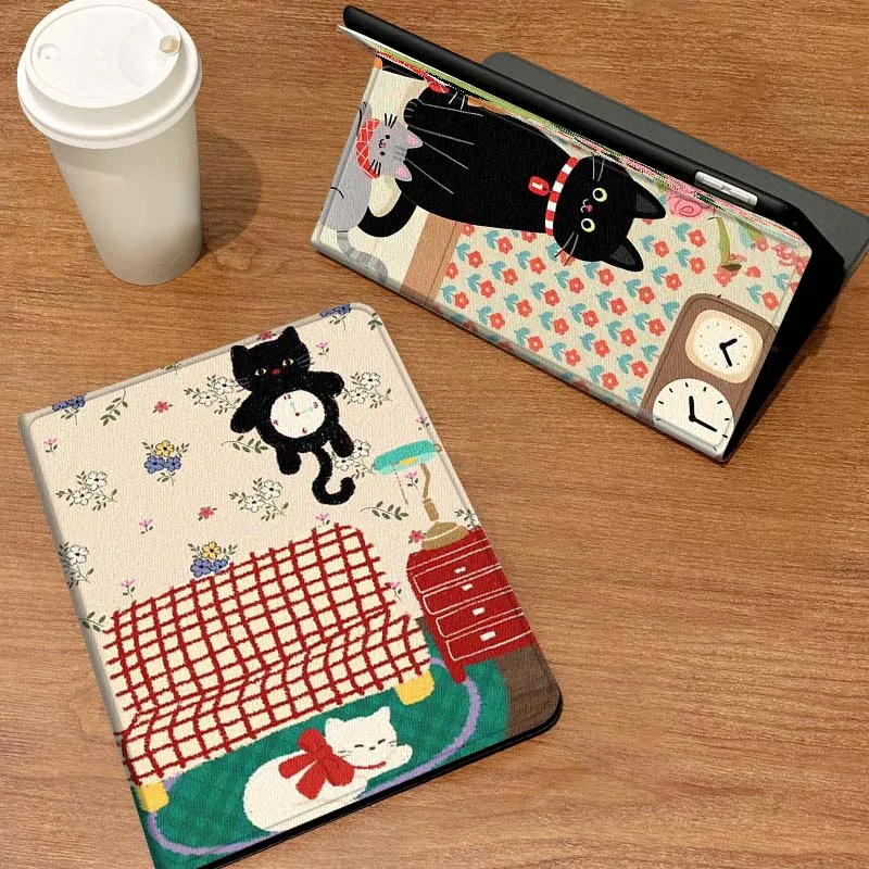 

Чехол с милой иллюстрацией в стиле ретро-кота для Samsung Galaxy Tab S6 S7 S8 S9 S10 S11 FE Plus Lite