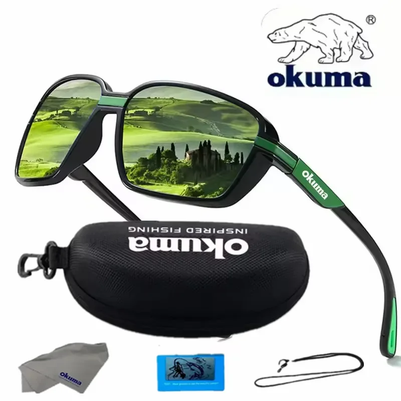 

OKUMA's new square outdoor travel sports cycling men's and women's polarized sunglasses for drivers to drive fishing sunglasses