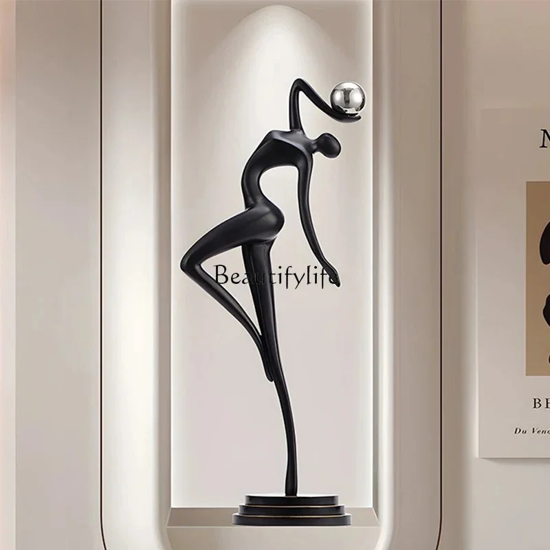 leggero di lusso portico armadio arte astratta figura altezza verticale ornamento scultura decorativa di nicchia alto senso