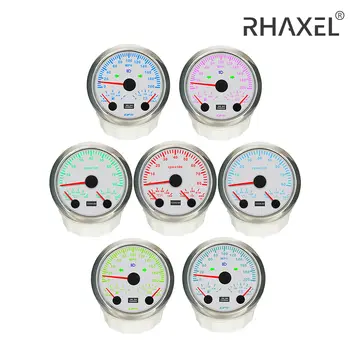 RHAXEL 85mm 3v1 multifunkční GPS rychloměr 0-120MPH otáčkoměr 0-8000RPM se senzorem podsvícení měřiče hodin pro traktor 10 nejlepší prodej rychloměr traktoru - №3