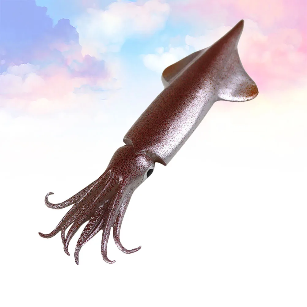 1pc Simulated Squid Pvc Artificial Miniature Seafood Decoration For Restaurant Display Figure Squid For