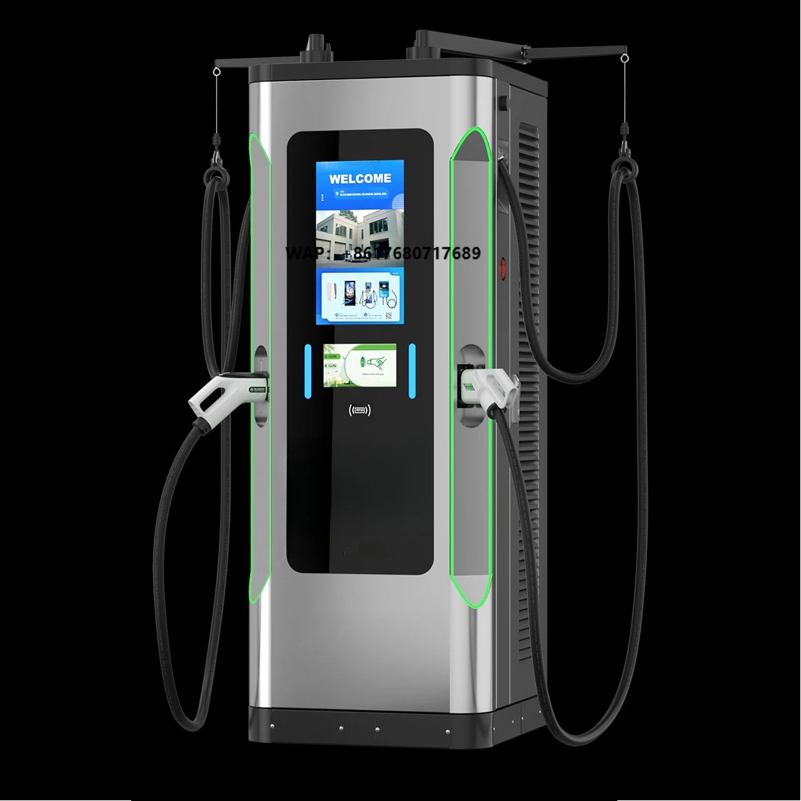 22 Inch Advertising Player DC Fast Charger Station DC Charging Pile Double GB/T 60kW 120kW 160kW