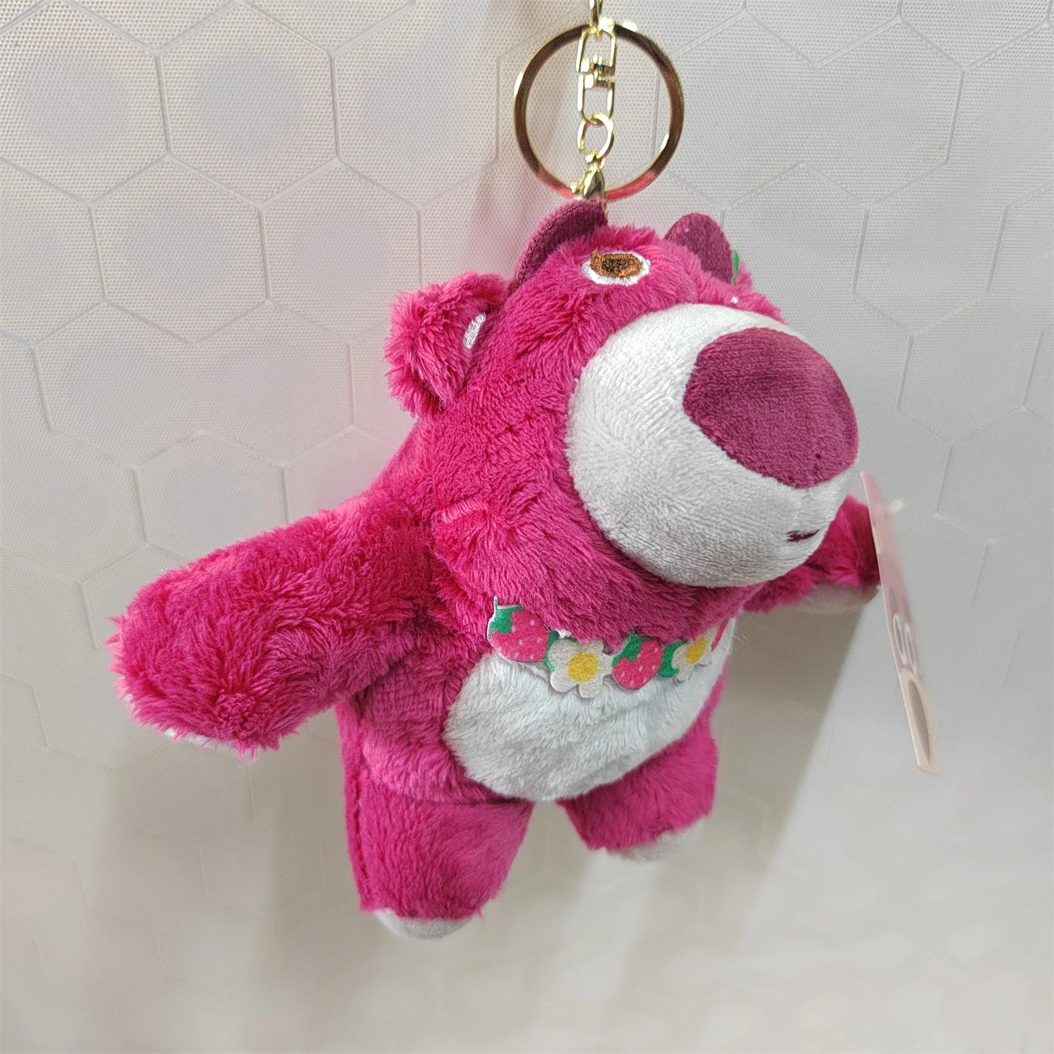 Disney Toy Story Lotso Huggin Bear Keychain Doll Plush Toy Backpack Pendant