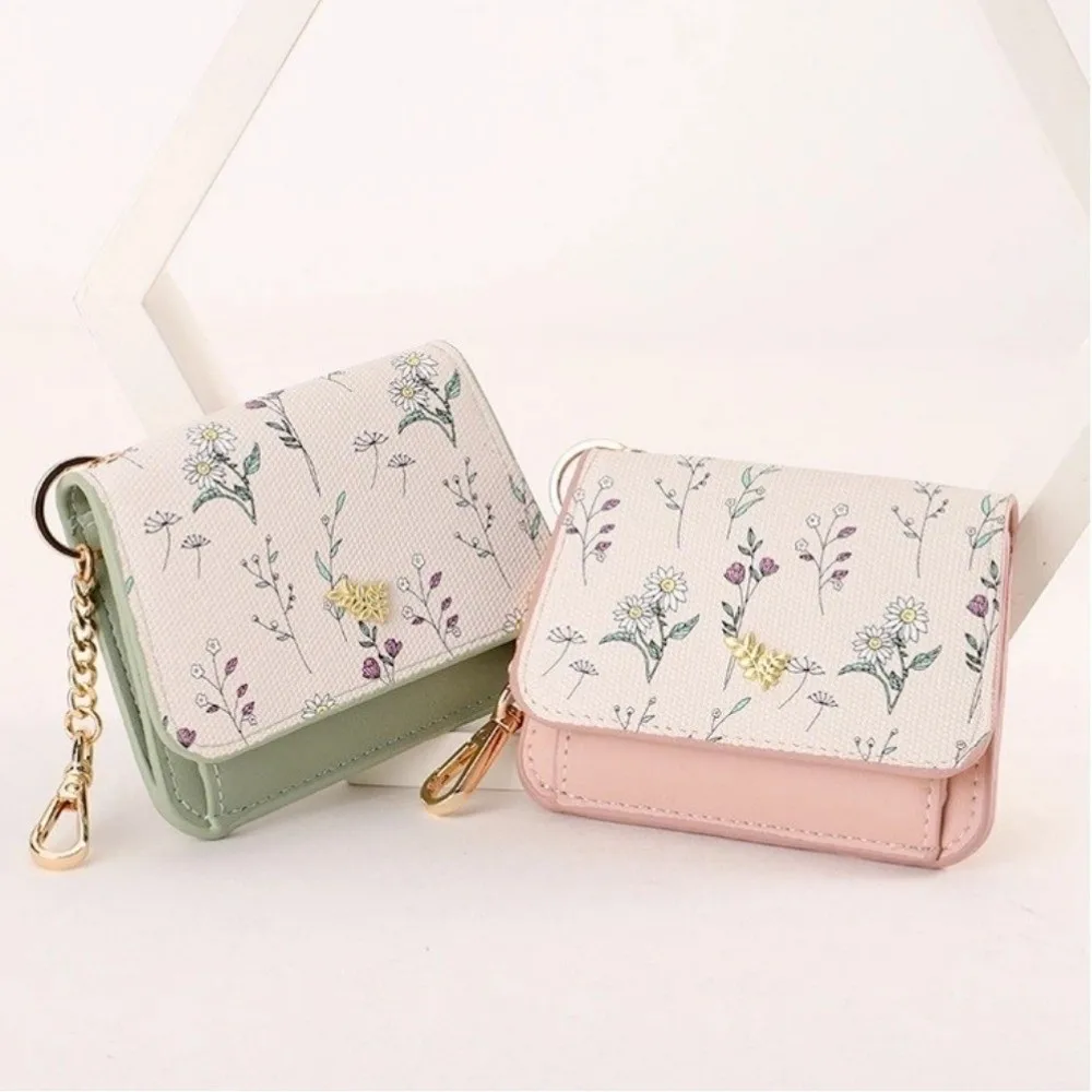 ريترو حقيبة بطاقات صغيرة المفاتيح رقيقة جدا المحمولة الأزهار حافظة للبطاقات خفيفة الوزن بولي Leather الجلود بطاقة المحفظة تخزين بطاقة الهوية البنك #4