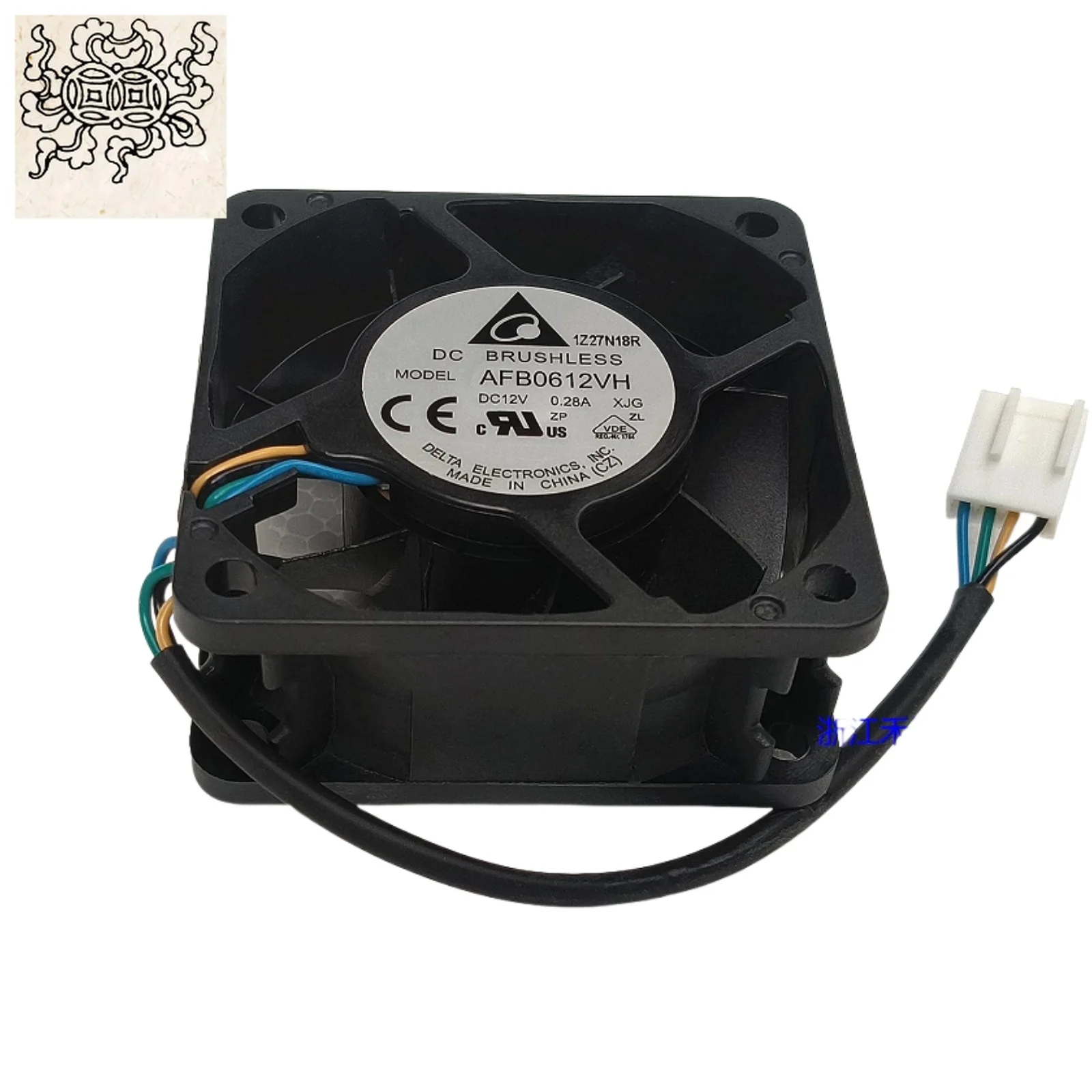 

Jinlingge for 6025 60mm Fan Delta AFB0612VH 6025 6CM DC 12V Dual Ball Bearing PWM Cooling Fan, 5200RPM