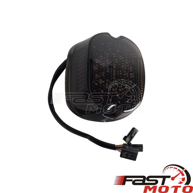 Luce di stop posteriore a LED per moto indicatori di direzione lente fumogena per Harley Road King Electra Street Glide Dyna Fat Boy Sportster