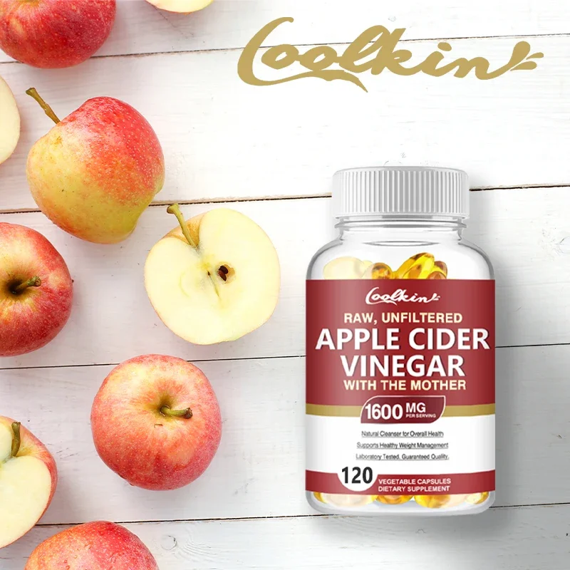 Apple Cider Vinegar Capsule Supplement 1600 mg - Natural Weight Management and Metabolism