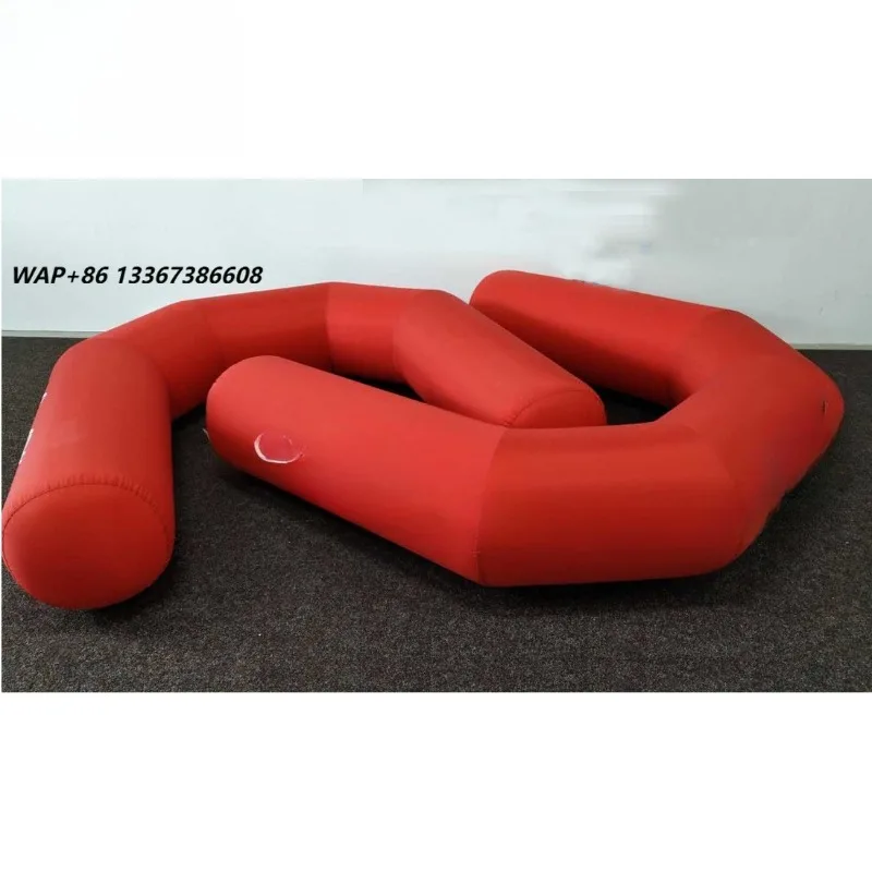 Factory custom inflatable u-seat brand inflatable furniture movable air sofa stool inflatable chair with logo