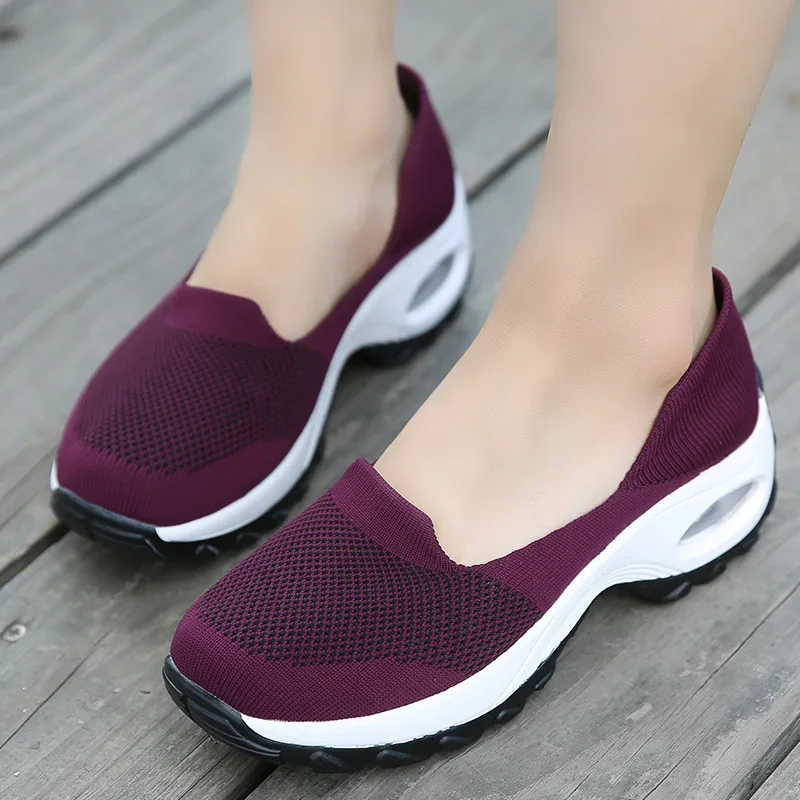 Shoes for Women Sneakers Platform Mesh Breathable Woman Running Shoes Flats Black Chunky Light Vulcanize Shoes Female