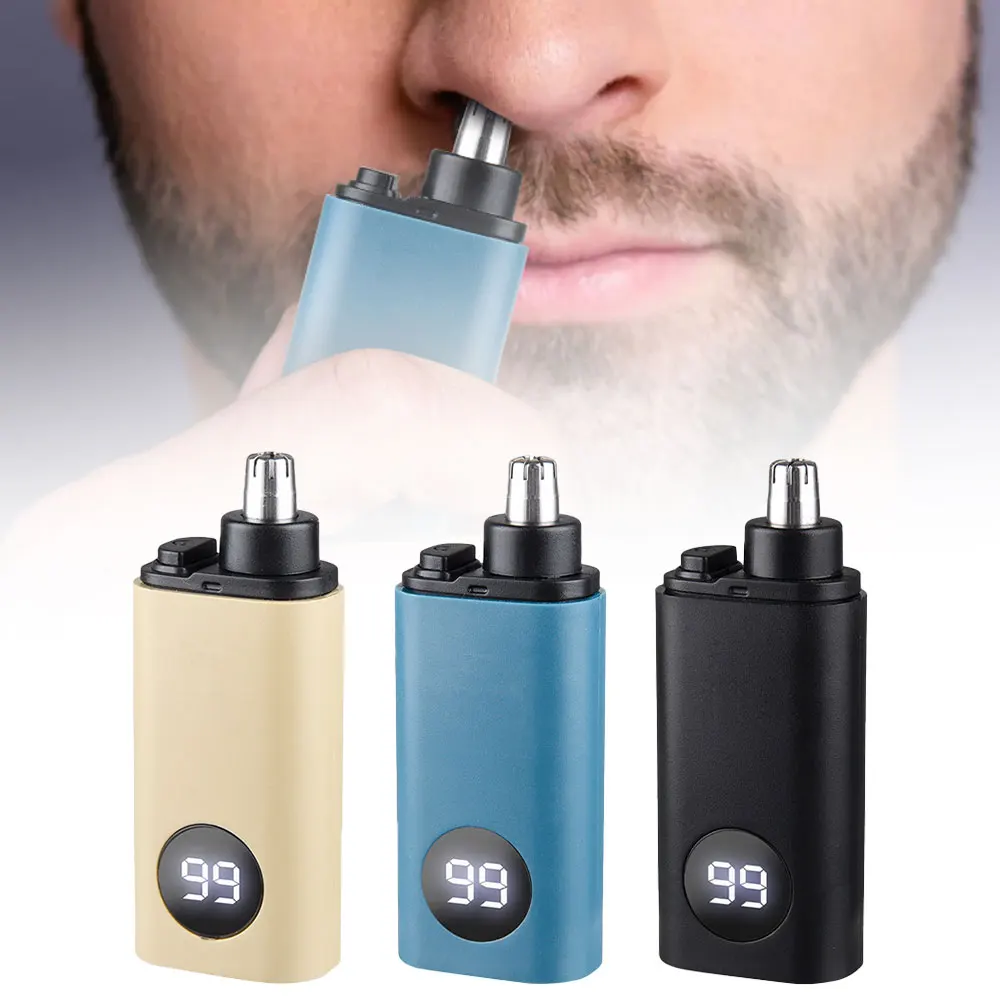 New Portable Nose Hair Trimmer, Rechargeable Nose Hair Trimmer, Beard and Nose Hair Trimmer for Men Painless Nose Hair Trimmer