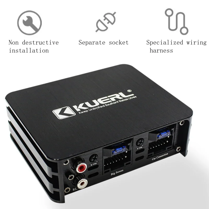 Class AB 4 Channel Car DSP Amplifier RMS 4*60W Automotive Audio System Dedicated Android Large Screen System Amplifier