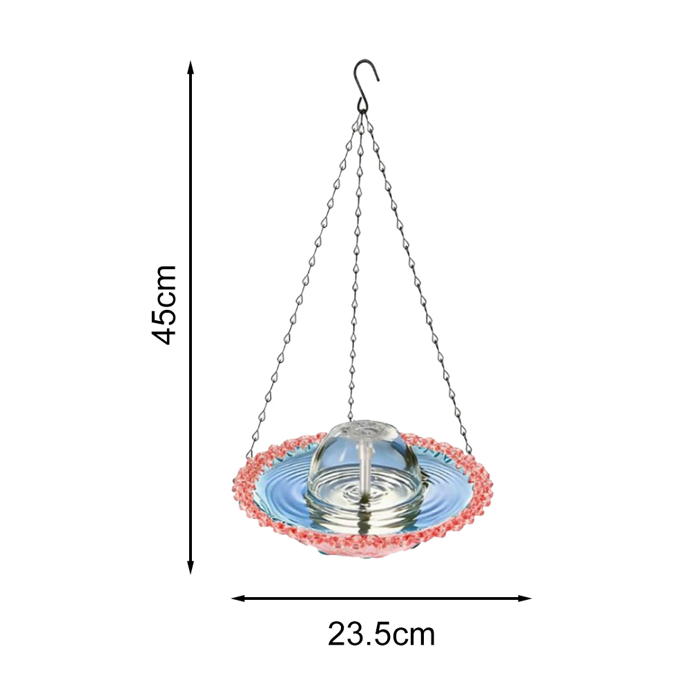 USB Powered Bird Bath with Angled Fountain Design and Open Shallow Basin to Support Feeding and Bathing Behavior Simultaneously view 3