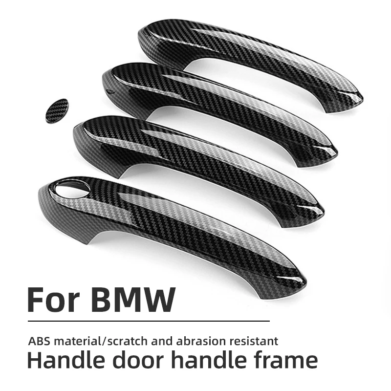 For BMW G30 G20 G32 6GT X3 G01 X4 G02 X5 G05 X7 G07 LHD Car Door Handle Carbon Fiber Exterior ABS Cover Trim Protector Stickers