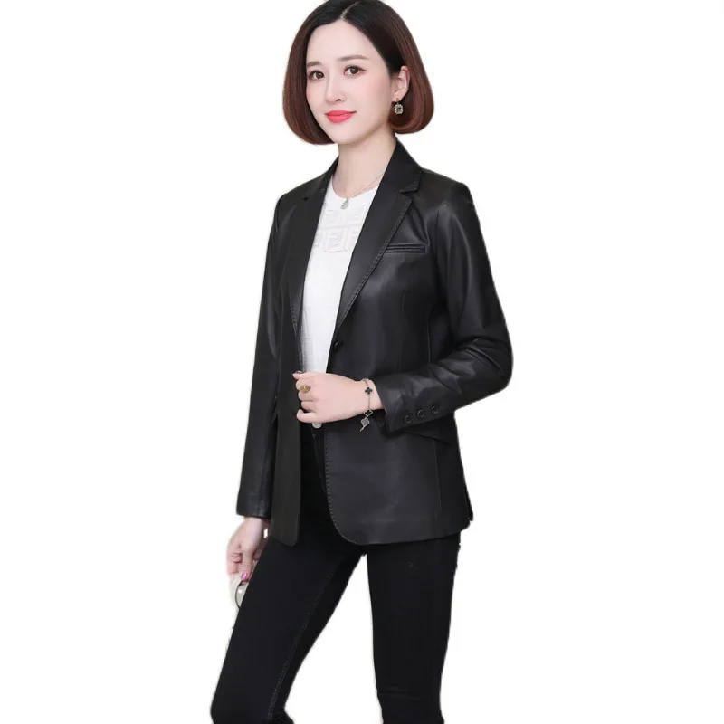 100% Sheepskin Real Leather Jacket for Women Autumn and Winter Clothes Cropped Suit Jackets New in Outerwears Slim 2024 дубленка