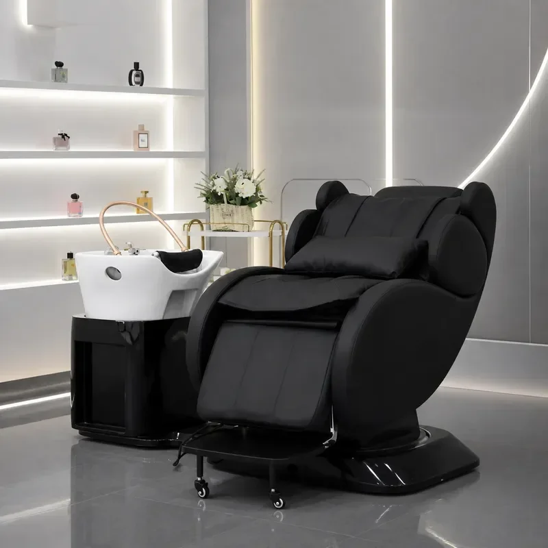 Intelligent Electric Flush Bed Automatic Shampoo Bed Multi Function Rotating Reclining Massage Hair Chair