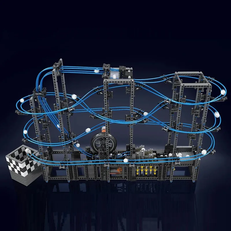Posavasos eléctrico creativo de bola pequeña, bloques de construcción mecánicos de alta tecnología, modelo de potencia modificada, juguetes de ladrillos