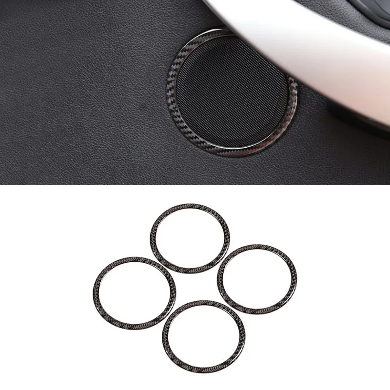 

For BMW 3 Series F30 3GT F34 2013 2014 2015 2016 2017 2018 4pcs Carbon Fiber Door Speaker Ring Loudspeaker Protective Trim