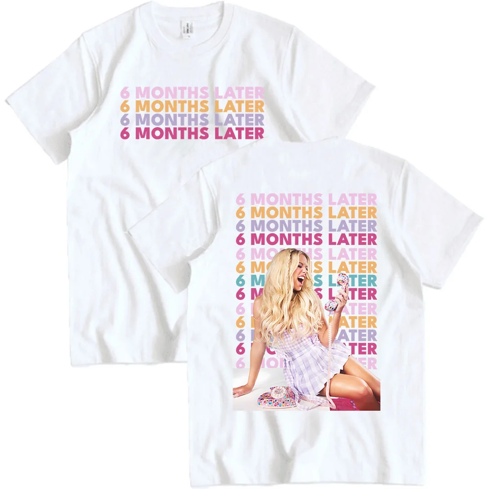 

Megan Moroney Singer Printing T-shirt 6 Months Later Album 2025 NEW Tshirts Summer Short Sleeve Cotton T Shirt Streetwear Unisex