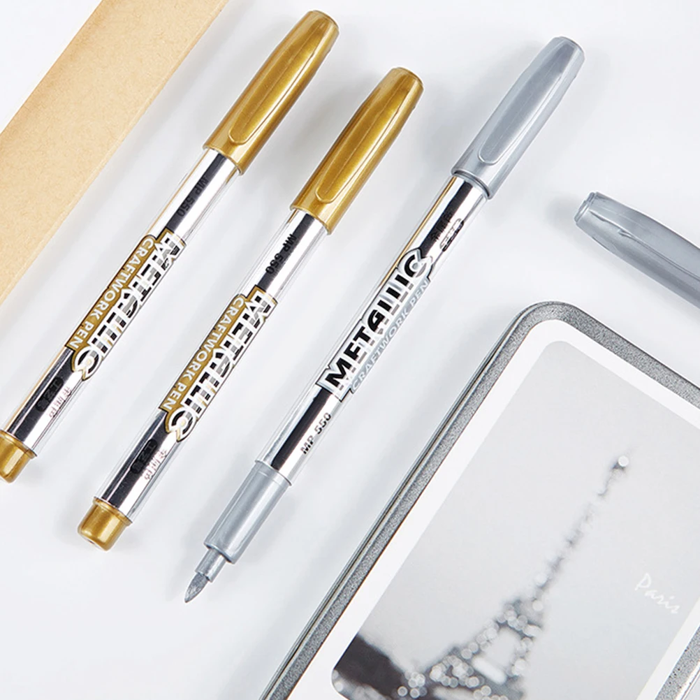 

6pcs Signature Markers Premium Drawing for Painting Calligraphy Graffiti on Paper Cloth Plastic Glass Ceramics Durable