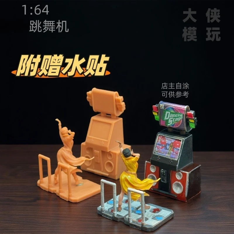 1/64 scale miniature scene ddr dancing machine white film gk car model scene matching new arrival limited edition
