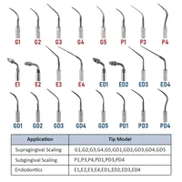 5 Pcs Stainless steel Dental Ultrasonic Tooth Cleaning Machine Cutter Head scaler Tips For EMS/DTE/FRANCE/SATELEC/NSK/BAOLAI/SKL