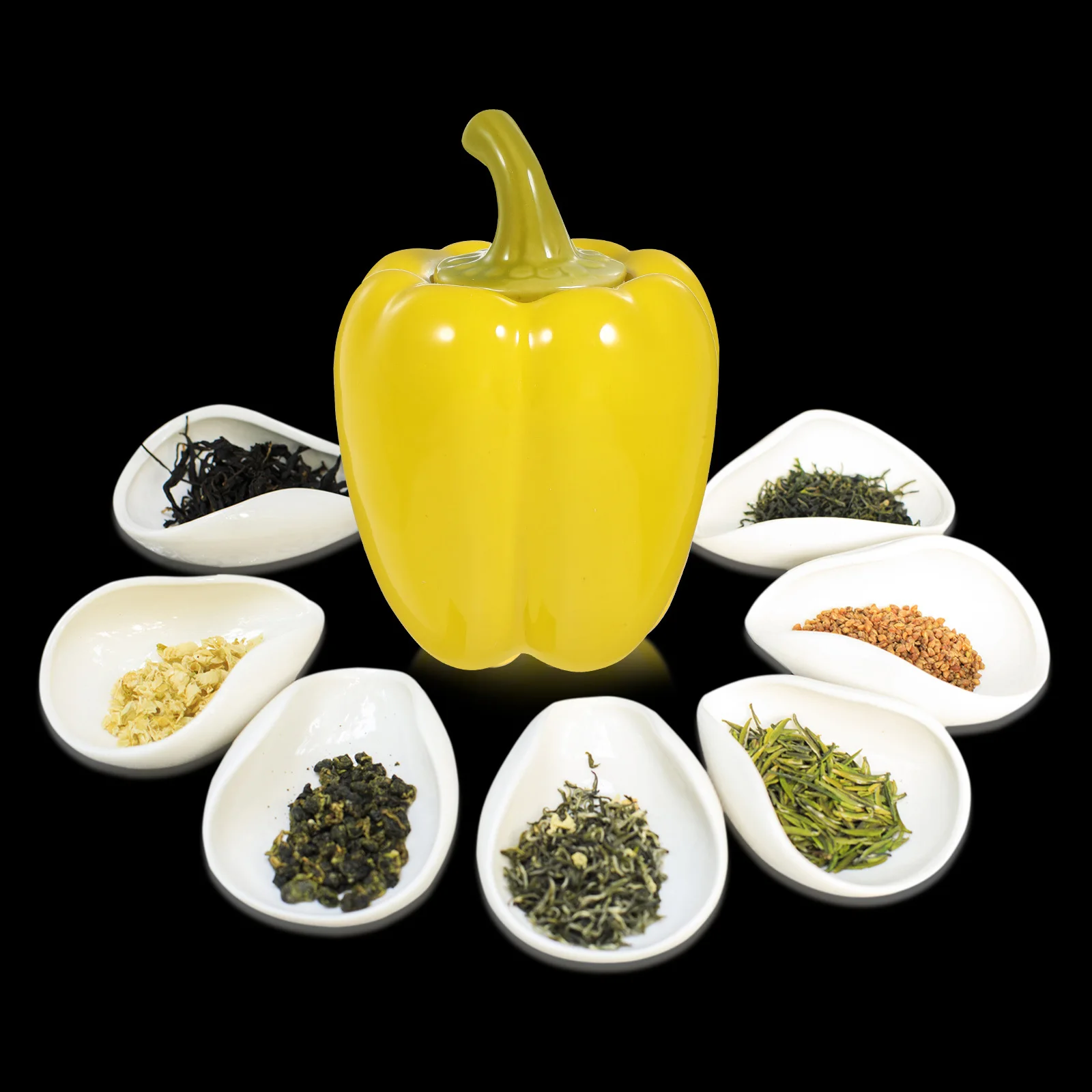 

Creative Green Pepper Shape Sealed Jar Multi-Purpose Household Storage Container Coffee Tea Sugar Jam Honey Container Tea