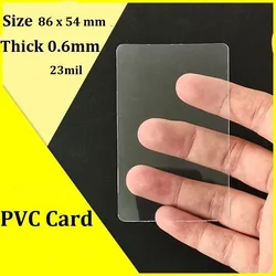 Thickness 0.6mm Clear PVC Sheet Blank Acetate Transparent Plastic Business Cards