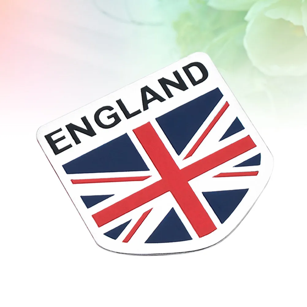 England Flag Car Sticker Aluminum Material Easy Paste Car Decor Sticker Durable Automotive Label Automobile Label