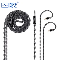 NICEHCK PtGr Cable Graphene Plated Alloy Copper HiFi IEM Earphone In Ear Monitor Wire Platinum Plated OCC Plug 2Pin for Himalaya