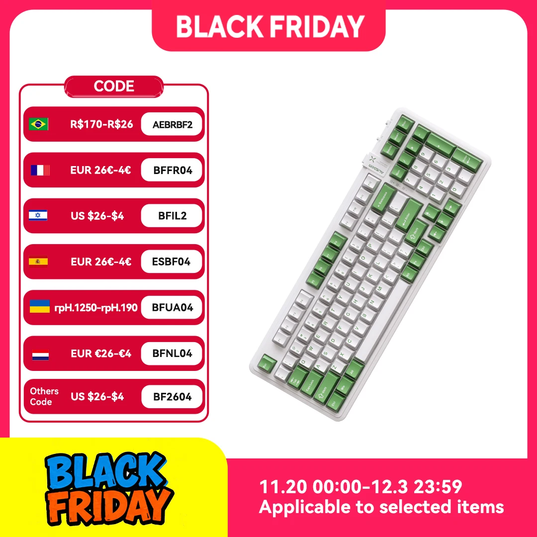 

AUSDOM 98Pro Mechanical Keyboard Mahjong Sound,Tri-Mode Backlit Hot Swappable Keyboard With Gasket Structure,Linear Switches