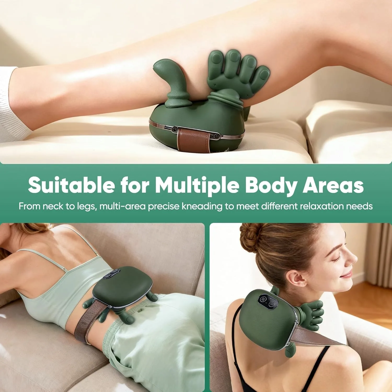 

Electric Shiatsu Neck Massager Finger Pressure Kneading Neck Back Shoulder Massager Deep Muscle Relaxation for Home Office